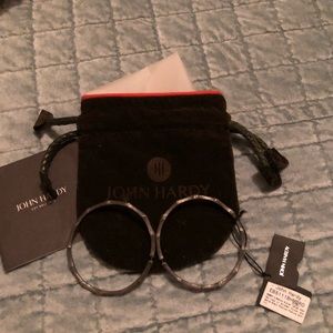 John Hardy Sterling Silver Bamboo Hoop